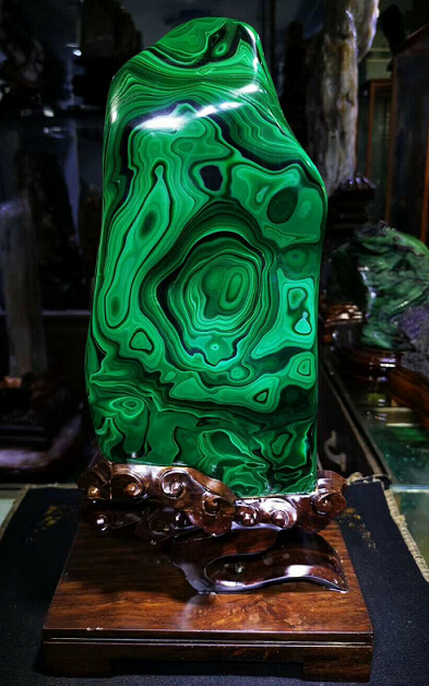 A large malachite slice